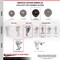 Service Caster 4 Inch Soft Rubber Wheel Swivel 3/8 Inch Threaded Stem Caster Set with Brake SCC SCC-TS20S414-SRS-TLB-381615-4 - alternate 3